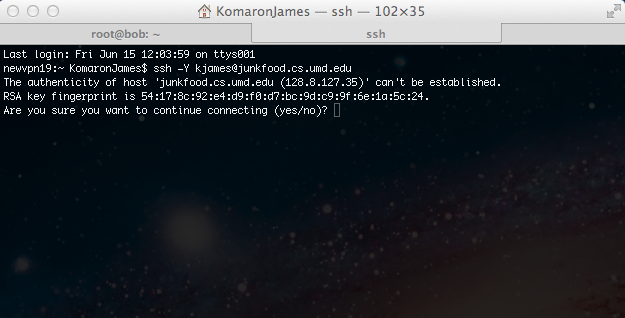 SSH Key Prompt