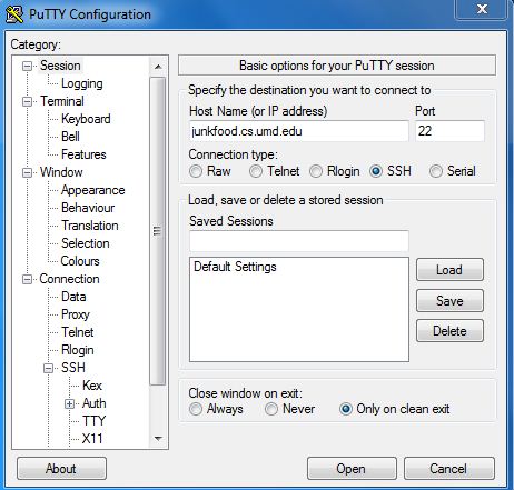 Putty Settings