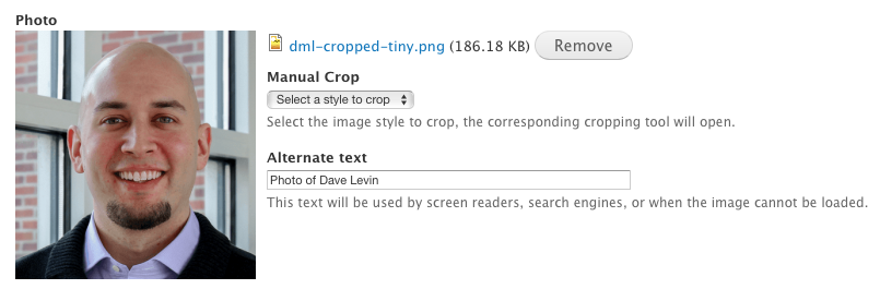 Image of photo cropping dialog
