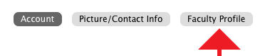 Image of profile links with faculty profile link highlighted