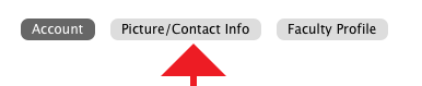 Image of profile links with picture/contact info link highlighted